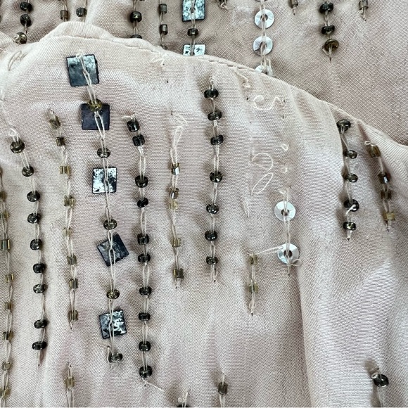 ANTHROPOLOGIE x Velvet Jonelle Beaded Sequins Viscose Boho Top Blouse Sz M NWT - Picture 14 of 14